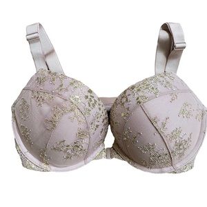 Victoria's Secret Very Sexy Push-Up Bra 34D Pink with Gold Lace